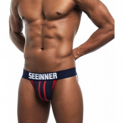 G-Strings & Thongs Men's Jockstrap Underwear Sexy Cotton Jock Strap Athletic Supporter - A3-deep Blue - CI19224067L