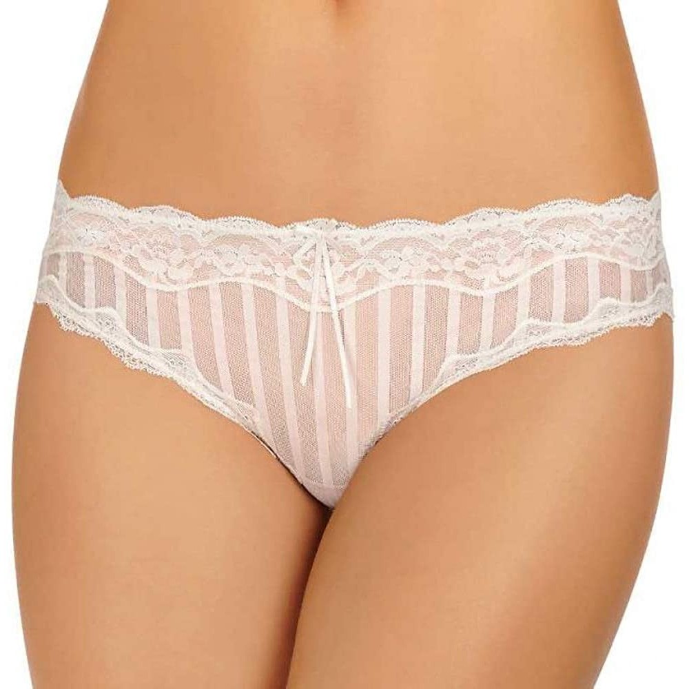 Panties Mesh and Lace Striped Cheeky Hipster- 7/Large - CY12N2MFQK6