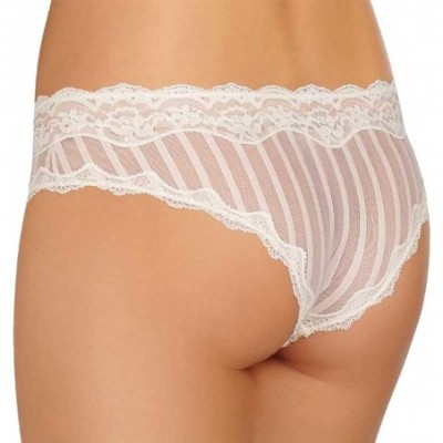 Panties Mesh and Lace Striped Cheeky Hipster- 7/Large - CY12N2MFQK6