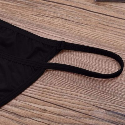 G-Strings & Thongs Men's Sexy G-Strings Erotic Bowknot Thongs Bikini Gay Underwear Nightclub Party - Black - CV18XK4A4T8