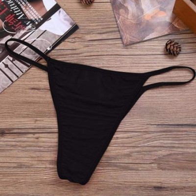 G-Strings & Thongs Men's Sexy G-Strings Erotic Bowknot Thongs Bikini Gay Underwear Nightclub Party - Black - CV18XK4A4T8