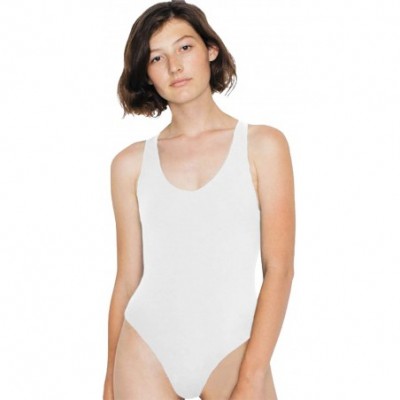 Shapewear Womens/Ladies Tank Thong Bodysuit - White - CJ18G6SRY8H