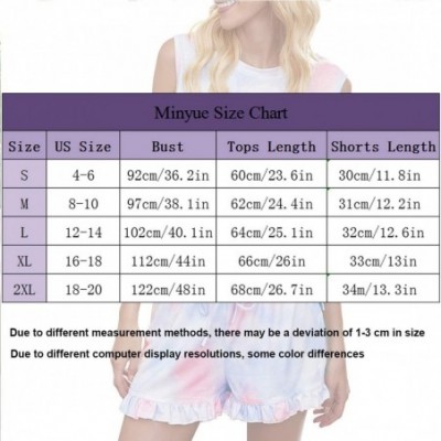 Sets Womens Tie Dye Printed Short Sleeve Tops and Pants Long Pajamas Set Joggers 2 Piece PJ Sets Nightwear Sleepwear Loungewe...