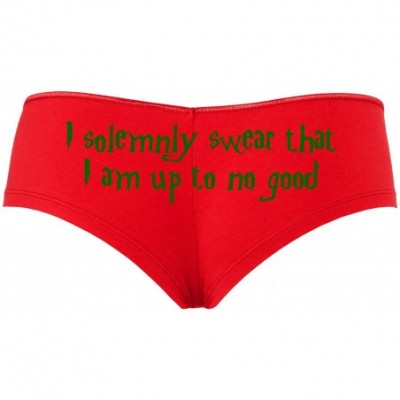 Panties I Solemnly Swear That I Am up to No Good Red Boyshort Panties - Forest Green - CY18SX4WNMO