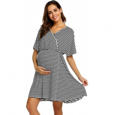 Nightgowns & Sleepshirts Women's Maternity Dress Nursing Nightgown for Breastfeeding Nightshirt Sleepwear - 5093_ydf1 - CY18M...