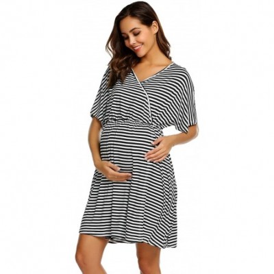 Nightgowns & Sleepshirts Women's Maternity Dress Nursing Nightgown for Breastfeeding Nightshirt Sleepwear - 5093_ydf1 - CY18M...