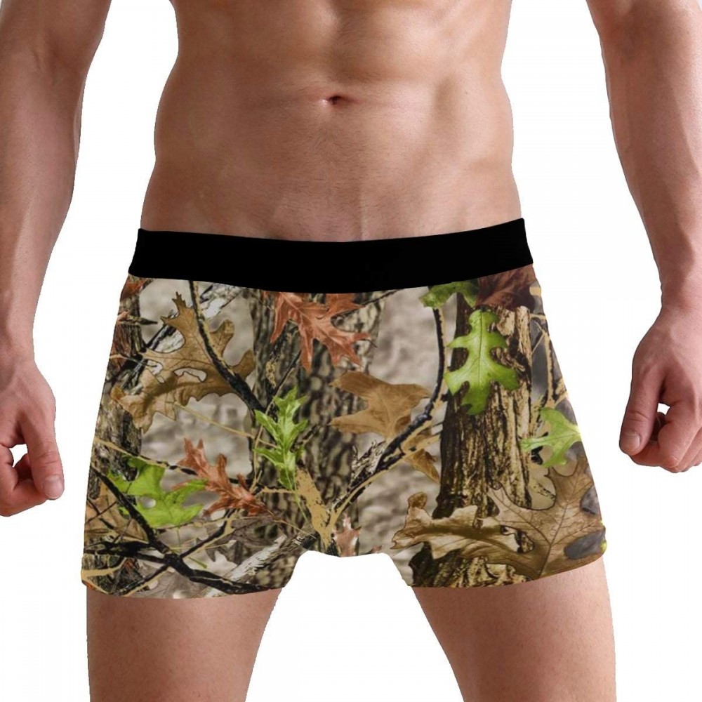 Boxer Briefs Mens Boxer Briefs Underwear Breathable Pouch Soft Underwear - Camo - CE18ARLEQ89