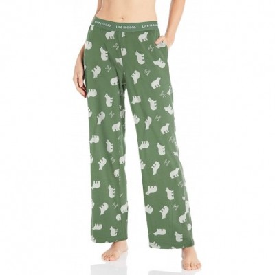 Bottoms Womens Womens Snuggle Up Sleep Pajama Bottoms H - Fresh Pine - CT18NM6IEQL