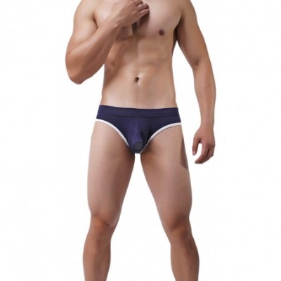 Briefs Men's Sexy Elephant Underwear Cotton Breathable Long Bulge Pouch Shorts Brief - 3p-ba+sa+gr - CG18UYDQS2O