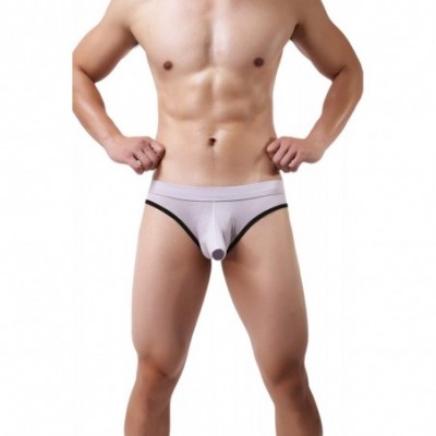 Briefs Men's Sexy Elephant Underwear Cotton Breathable Long Bulge Pouch Shorts Brief - 3p-ba+sa+gr - CG18UYDQS2O