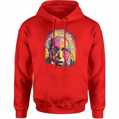 Camisoles & Tanks Neon Albert Einstein Unisex Adult Hoodie - Red - CL18G7M06Z2