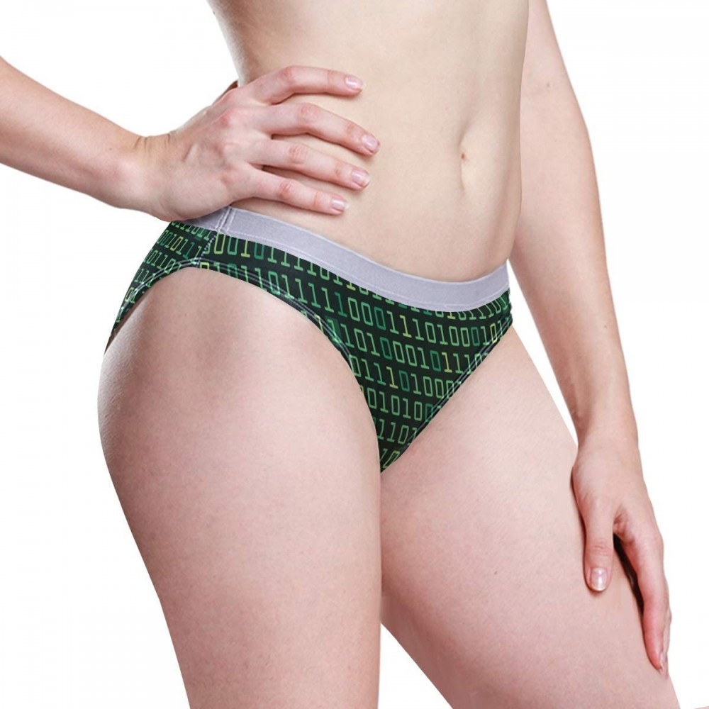 Panties Women's Underwear Colorado State Map Bikini Panties - Binary Computer Code - C618X9WLMDE