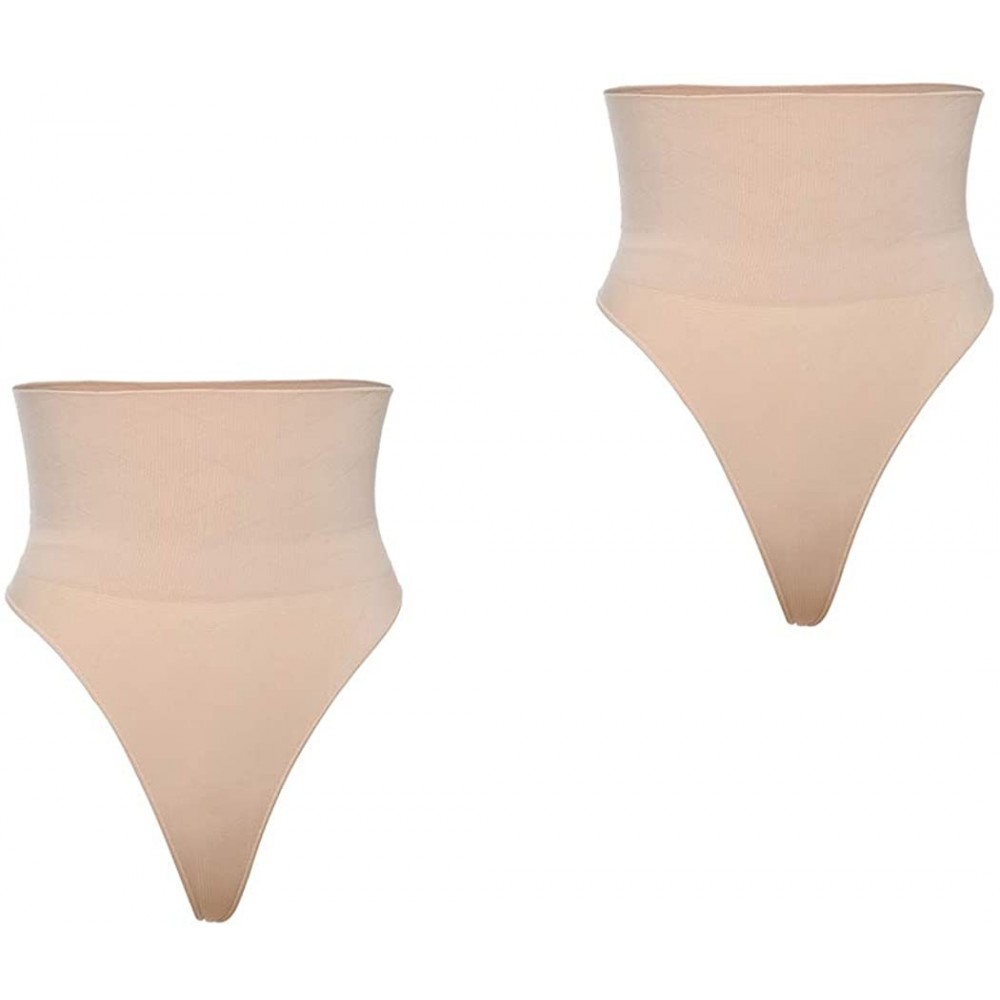 Shapewear High Waist Thong Shaper Body Brief Control Panty JW009010011012048049JL197199 - Beige 2pack 197 - CQ18QSH7UKE