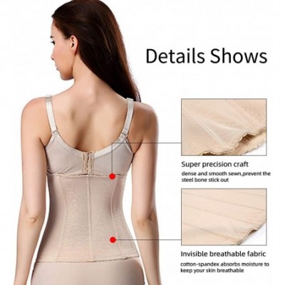 Shapewear Women's Waist Training Cincher Underbust Corset Body Shapewear Waist Trainer - Beige - CE18X5QTKQO