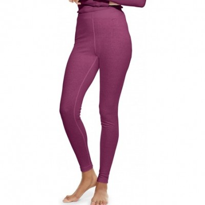 Thermal Underwear Womens Long Johns Base Layer Thermal top and Leggings Underwear Set - Berry Delight Top and Pant - C318O9ISDZ0