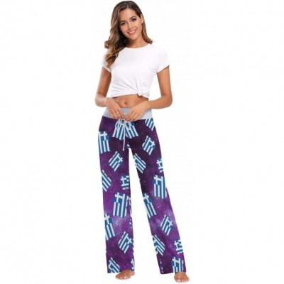 Bottoms Women's Loose Casual Comfy Pajama Pants Drawstring Palazzo Wide Leg Lounge Pants - Color21 - CY197EG27UW