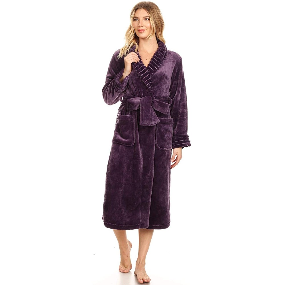 Robes Women's 099-04 Super Soft Lounge Robe in Pink - Large/X-Large - CZ18URT3MN8