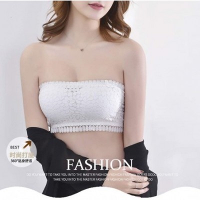 Camisoles & Tanks Women Sexy Bra Solid Vest Lace Wrapped Seamless Breathable Top Underwear - White - CQ199UUYA7A