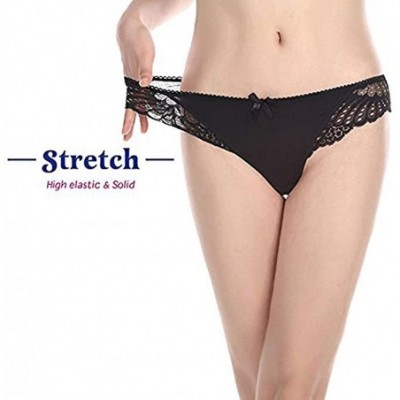 Panties Panties Underwear Hipster Panties Sexy Lace Briefs for Women (4 Pack) - Dark Color - CJ189XMOY3H