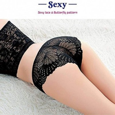 Panties Panties Underwear Hipster Panties Sexy Lace Briefs for Women (4 Pack) - Dark Color - CJ189XMOY3H