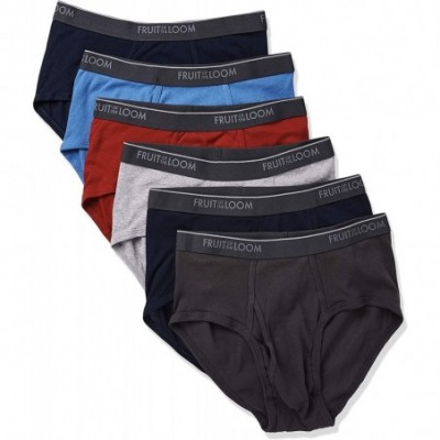 Briefs Men's Fashion Brief (Pack of 6) - Solids - CB18MI6IUGN