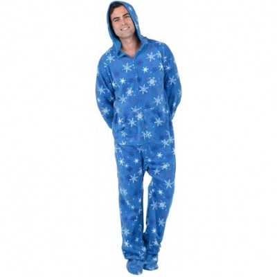 Sets Adult Fleece Hoodie Onesies | One-Piece Pajama Jumpsuits for Men and Women Pjs | Unisex - It?s a Snow Day - CN11BNLPHYL