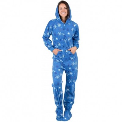 Sets Adult Fleece Hoodie Onesies | One-Piece Pajama Jumpsuits for Men and Women Pjs | Unisex - It?s a Snow Day - CN11BNLPHYL