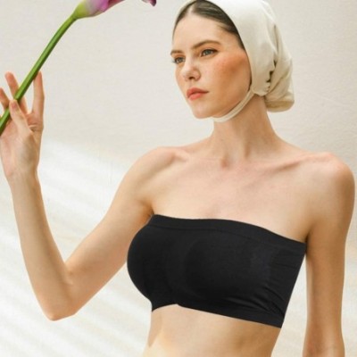 Bras Wirefree Bandeau Bra Strapless Tube Tops for Women - Black*1 - CS18RO0HARQ