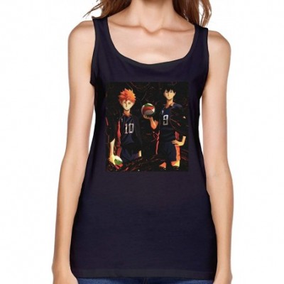 Camisoles & Tanks Haikyu Anime Woman's Fashion Tank Top Shirt Casual Vest Black - C6199OMCTC5