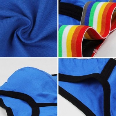 Bikinis Men's Sex Solid Comfortable Hot Fashion Colourful Boxer Brief - Black - C118X4W4KIN