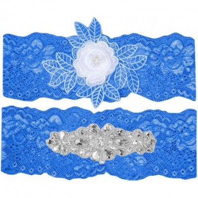 Shapewear 2pcs Lace Wedding Garter for Brides .One for Keeps and one for Garter Throw! - Blue - CN18UZLO4G9