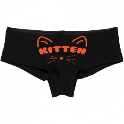 Panties Daddy's Kitten Boy Short Panties Neko Pet Play - DDLG CGL Kitten Boyshort Underwear - Orange - CJ187EM4SGU