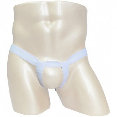 G-Strings & Thongs Men's Sexy Stretch Bandage Jockstrap G-String Underwear with Enhancing Strap - White - C119734X463