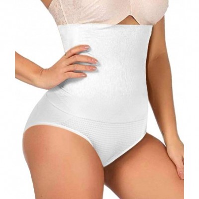 Shapewear 102C Panty Shaper - Womens Waist Cincher High-Waisted Girdle Body Brief Tummy Control Underwear Shapewear - White -...