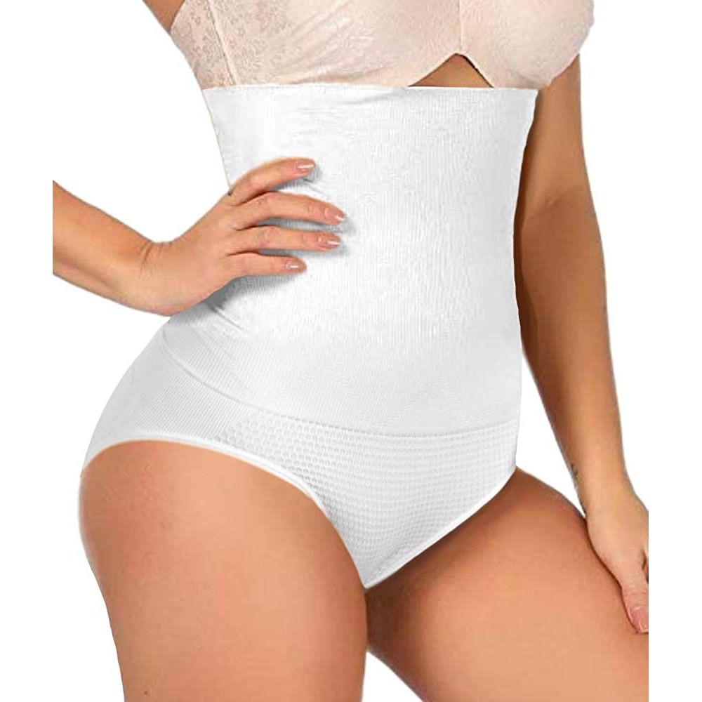 Shapewear 102C Panty Shaper - Womens Waist Cincher High-Waisted Girdle Body Brief Tummy Control Underwear Shapewear - White -...