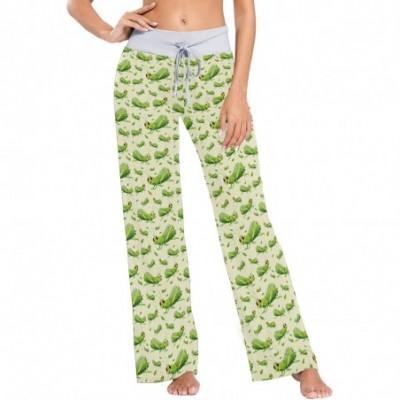 Bottoms Women Pajama Pants Sleepwear Comfy Casual Palazzo Lounge Pants Wide Leg - Color 10 - CO197N7D95K