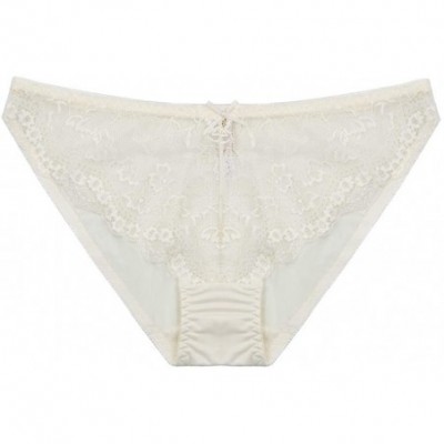 Panties Women 's Lace Panty Bikini Brief Knickers Sexy Hipster Briefs - White - CM197E4ELRA