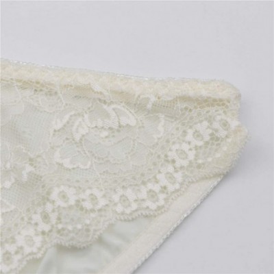 Panties Women 's Lace Panty Bikini Brief Knickers Sexy Hipster Briefs - White - CM197E4ELRA