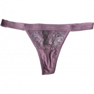 Panties Pretty Lace Thong for Women Waistband Logo 3 Pack - C3199Y5O5LO