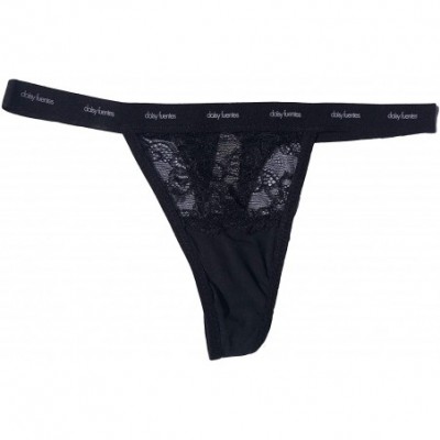 Panties Pretty Lace Thong for Women Waistband Logo 3 Pack - C3199Y5O5LO