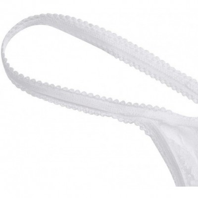 G-Strings & Thongs Sexy Mens Underpants Briefs- Open Front Mesh G-String Pouch Underwear Panties T-Back Thong Bikini - White ...