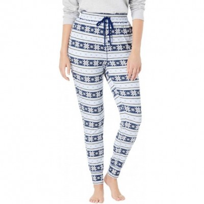 Bottoms Women's Plus Size Relaxed Pajama Pant Pajama Bottoms - Evening Blue Fair Isle (0757) - CU199KZ2TL4