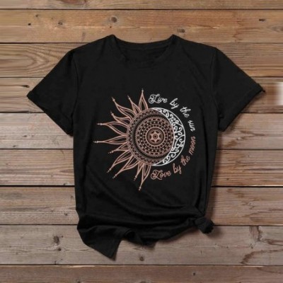 Baby Dolls & Chemises Women Cute Funny Sunflower Graphic Letter Print T Shirt Short Sleeve Casual Tees Tops Faith Tee Shirt -...