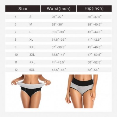 Panties Underwear for Women High Waisted Soft Comfy Stretch Full Coverage Ladies Breifs Womens Cotton Underwear Multipack - M...