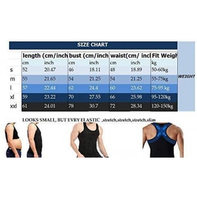 Shapewear Men Body Slimming Tummy Shaper Belly Underwear Shapewear Waist Girdle Shirt 2020 New - Blue - C0196ITHSLT