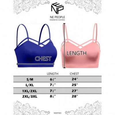 Bras Womens Stretchy Comfy Criss Cross Front Detailed Bralette with Detachable Bra Pad - Ashblue - CM18NR8CT4Q