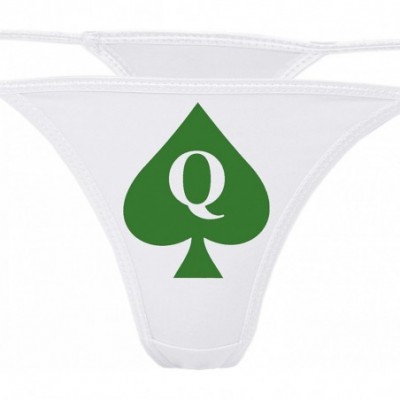 Panties Queen of Spades White Thong Underwear - QofS Panties for BBC Lovers - Q of S Hot Wife - Forest Green - CE187KN8AOY