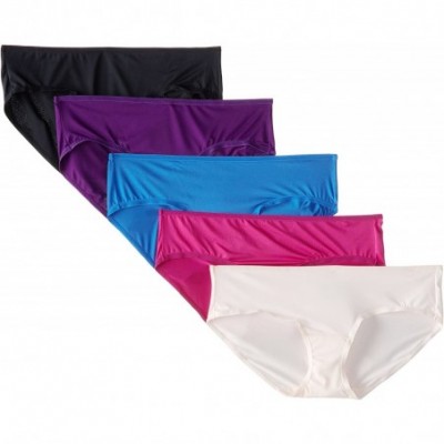 Panties Women's 5 Pack Microfiber Low Rise Hipster Panties - Assorted - CS11FQ8PHJ7