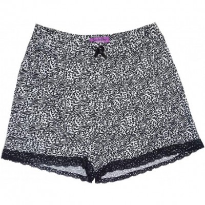 Bottoms Womens Two-Pack Pajama Shorts - Zebra/Dot - C318TNCG9WU