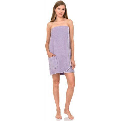 Robes Women's Wrap- Shower & Bath- Terry Spa Towel - Orchid Petal - CP18WZL7EZM